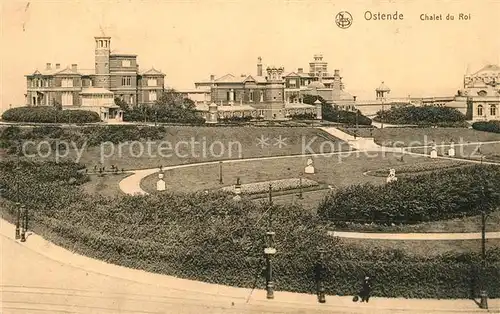 AK / Ansichtskarte Ostende_Oostende Chalet du Roi et jardin 