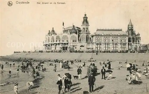 AK / Ansichtskarte Oostende_Ostende Het Strand en de Kursaal 