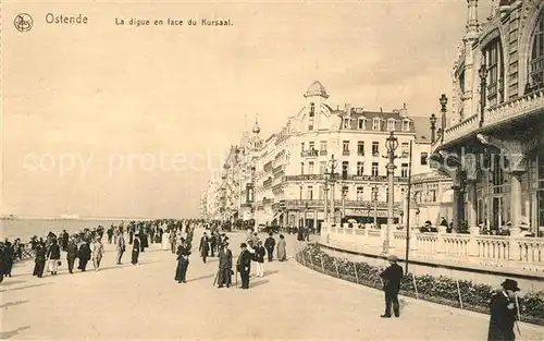 AK / Ansichtskarte Ostende_Oostende La Digue en face du Kursaal 
