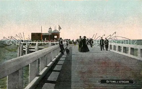 AK / Ansichtskarte Ostende_Oostende Estacade 