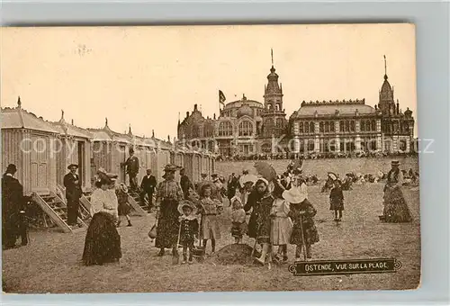 AK / Ansichtskarte Ostende_Oostende Vue sur la plage 