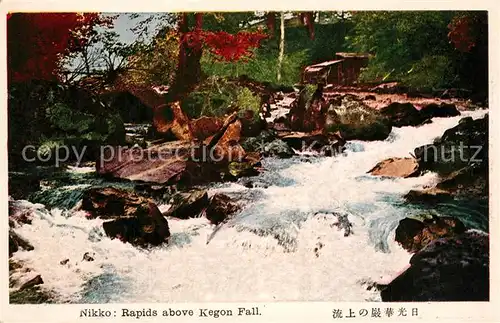 AK / Ansichtskarte Nikko Rapids above Kegon Fall Stromschnellen Wasserfall Nikko