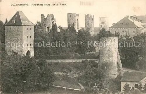 AK / Ansichtskarte Luxembourg_Luxemburg Anciennes tours dur le Rham Luxembourg Luxemburg