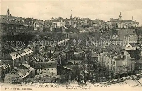 AK / Ansichtskarte Luxembourg_Luxemburg Faubourg du Grund et Ville haute Luxembourg Luxemburg