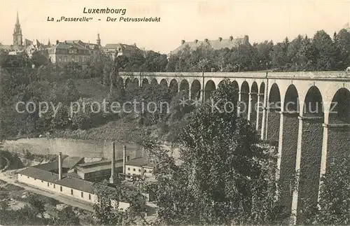 AK / Ansichtskarte Luxembourg_Luxemburg La Passerelle Petrusviadukt Luxembourg Luxemburg