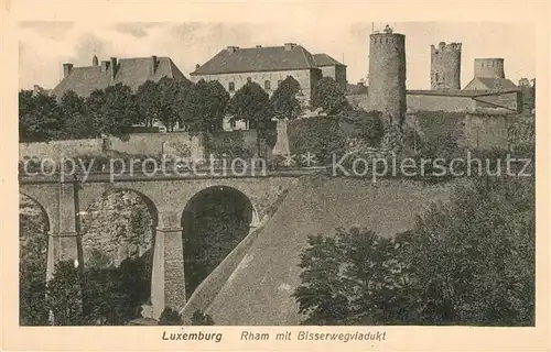 AK / Ansichtskarte Luxembourg_Luxemburg Rham mit Bisserwegviadukt Luxembourg Luxemburg