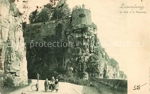 AK / Ansichtskarte Luxembourg_Luxemburg Le Bock et le Neuenweg Luxembourg Luxemburg