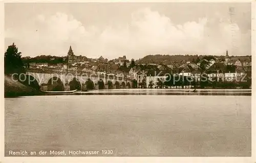 AK / Ansichtskarte Remich Moselpartie bei Hochwasser 1930 Remich