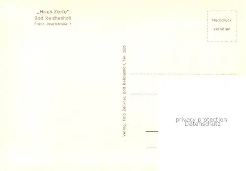 AK / Ansichtskarte Bad_Reichenhall Haus Zerle Bad_Reichenhall