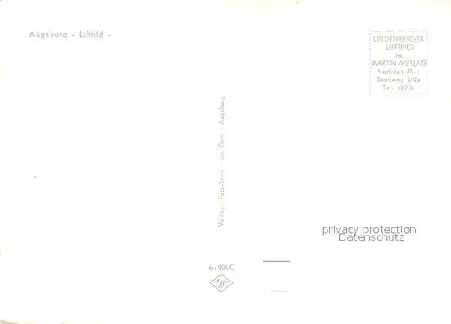 AK / Ansichtskarte Augsburg Fliegeraufnahme Augsburg