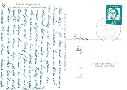 AK / Ansichtskarte Irsee Klosterkirche der ehem Benediktiner Abtei Fliegeraufnahme Irsee