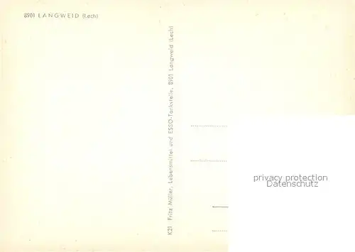 AK / Ansichtskarte Langweid_Lech Fliegeraufnahme Langweid_Lech