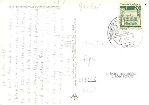 AK / Ansichtskarte Hahnenklee Bockswiese_Harz Fliegeraufnahme Hahnenklee Bockswiese