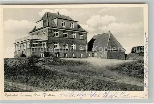 AK / Ansichtskarte Langeoog_Nordseebad Haus Flinthoern Langeoog_Nordseebad
