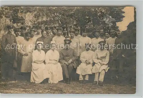 AK / Ansichtskarte Frankfurt_Main Lazarett Gruppenaufnahme Frankfurt Main