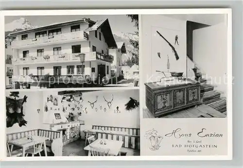 AK / Ansichtskarte Bad_Hofgastein Haus Enzian Gaststube Treppenaufgang Bad_Hofgastein