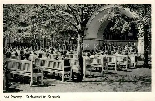 AK / Ansichtskarte Bad_Driburg Kurkonzert im Kurpark Bad_Driburg