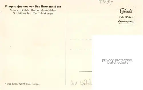 AK / Ansichtskarte Bad_Hermannsborn Bad_Driburg Bad_Hermannsborn