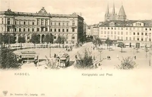 AK / Ansichtskarte Kassel Koenigsplatz und Post Kassel