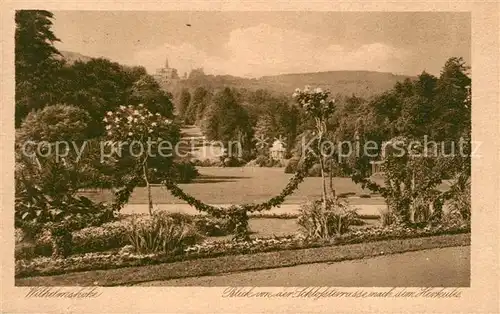 AK / Ansichtskarte Wilhelmshoehe_Kassel Blick von der Schlossterrasse zum Herkules Wilhelmshoehe Kassel