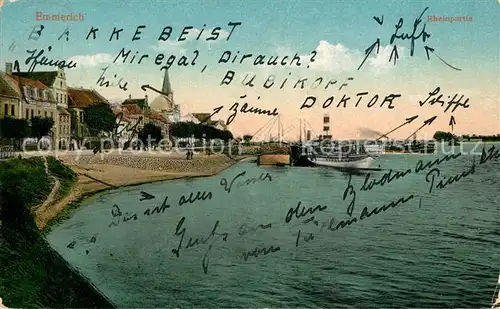 AK / Ansichtskarte Emmerich_Rhein Partie am Rhein Emmerich Rhein
