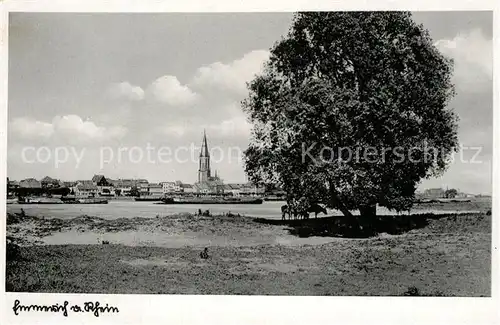 AK / Ansichtskarte Emmerich_Rhein Panorama mit Kirche Emmerich Rhein