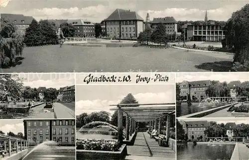 AK / Ansichtskarte Gladbeck Jovy Platz Teilansichten Schwimmbad Gladbeck