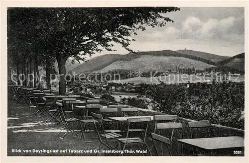 AK / Ansichtskarte Tabarz Blick von Deysingslust mit Gr Inselsberg Tabarz