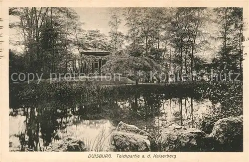AK / Ansichtskarte Duisburg_Ruhr Teichpartie Kaiserberg Duisburg Ruhr