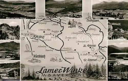 AK / Ansichtskarte Lam_Oberpfalz Lamer Winkel Arber Lohberg Osser Arrach Jugendherberge Arberschutzhaus Arbersee Lam_Oberpfalz