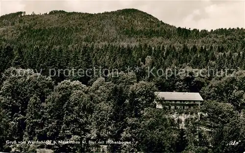 AK / Ansichtskarte Neukirchen_Heilig_Blut Blick vom Waldschloessl mit Hohenbogen Neukirchen_Heilig_Blut