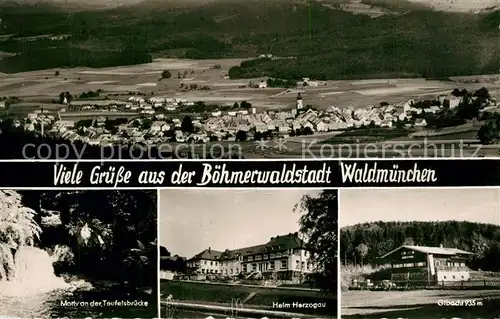 AK / Ansichtskarte Waldmuenchen Panorama Teufelsbruecke Heim Herzogau Gibacht Waldmuenchen