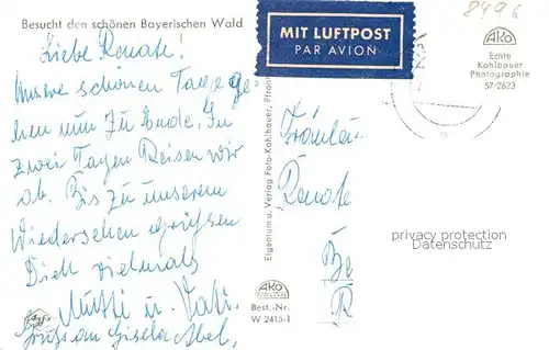 AK / Ansichtskarte Lam_Oberpfalz mit Hohenbogen Lam_Oberpfalz