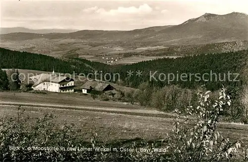 AK / Ansichtskarte Lam_Oberpfalz Blick von der Mooshuette auf Lamer Winkel mit Osser Lam_Oberpfalz