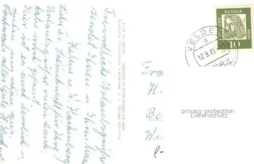 AK / Ansichtskarte Velden_Mittelfranken Marktplatz Am roten Fels Loewenfels Altes Stadttor Partie an der Muehle Velden Mittelfranken