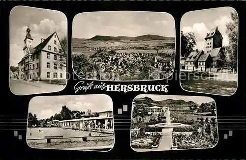 AK / Ansichtskarte Hersbruck Gasthaus Panorama Schwimmbad Brunnen Hersbruck