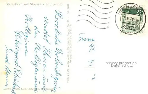 AK / Ansichtskarte Foerrenbach Fliegeraufnahme mit Stausee Foerrenbach