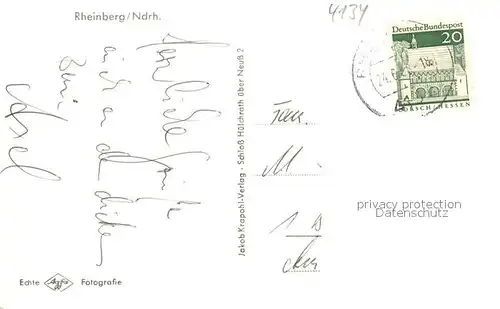 AK / Ansichtskarte Rheinberg_Nordrhein Westfalen Panorama Rheinberg