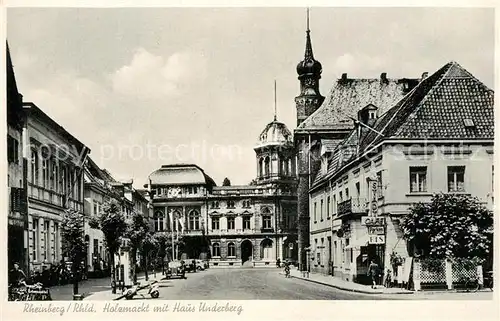 AK / Ansichtskarte Rheinberg_Nordrhein Westfalen Holzmarkt mit Haus Underberg Rheinberg