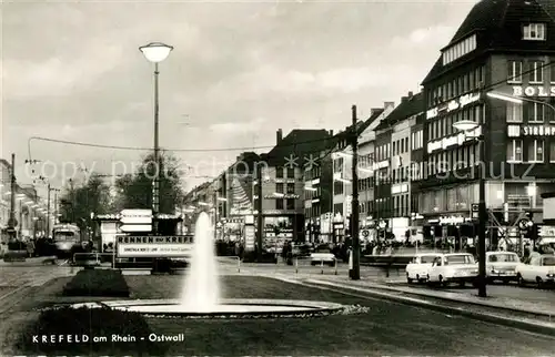AK / Ansichtskarte Krefeld Ostwall Brunnen Krefeld