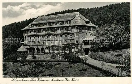 AK / Ansichtskarte Helmarshausen Sanatorium Haus Kleine Helmarshausen