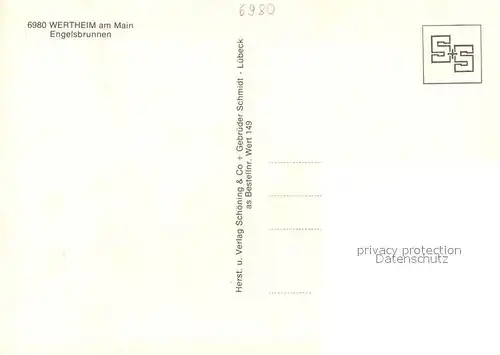AK / Ansichtskarte Wertheim_Main Engelsbrunnen Wertheim Main