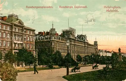 AK / Ansichtskarte Helsinki Runebergsesplanaden Helsinki