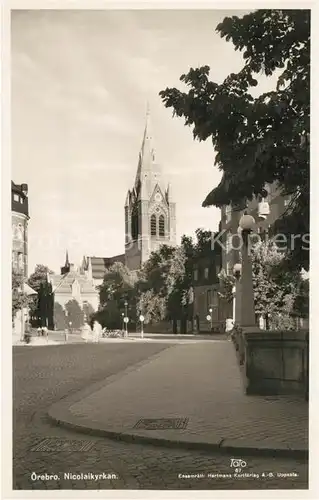 AK / Ansichtskarte oerebro Nicolaikyrkan oerebro