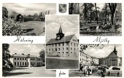 AK / Ansichtskarte Mjoelby Rathaus Park Stadtansichten Mjoelby