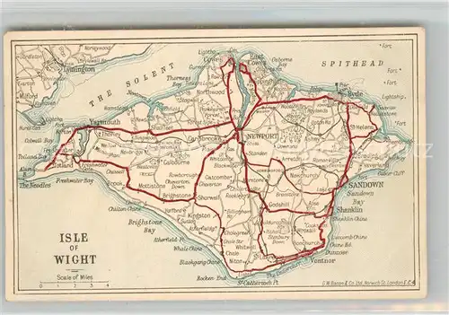 AK / Ansichtskarte Isle_of_Wight_UK Strassenkarte Isle_of_Wight_UK