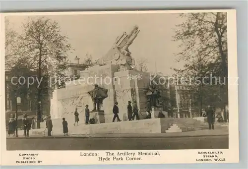 AK / Ansichtskarte London Artillery Memorial London