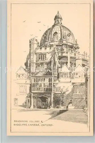 AK / Ansichtskarte Oxford_Oxfordshire Brasenose College Radcliffe Camera Oxford Oxfordshire