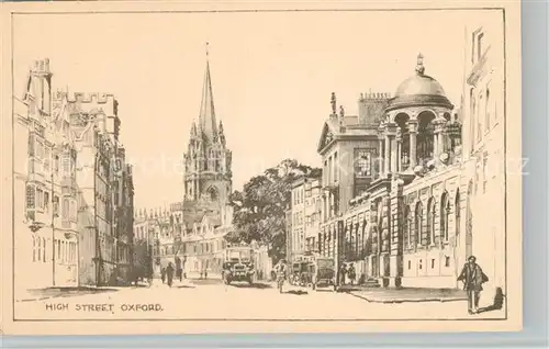 AK / Ansichtskarte Oxford_Oxfordshire High Street Oxford Oxfordshire