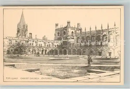 AK / Ansichtskarte Oxford_Oxfordshire Tom Quad Christ Church Oxford Oxfordshire